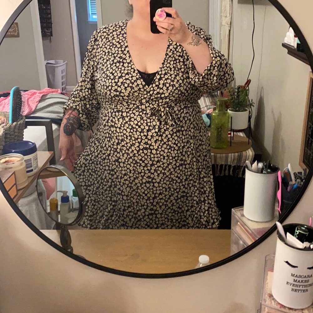 Floral wrap dress
